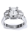 Prong And Bezel-Set Diamond Engagement Ring Rings H&H Jewels