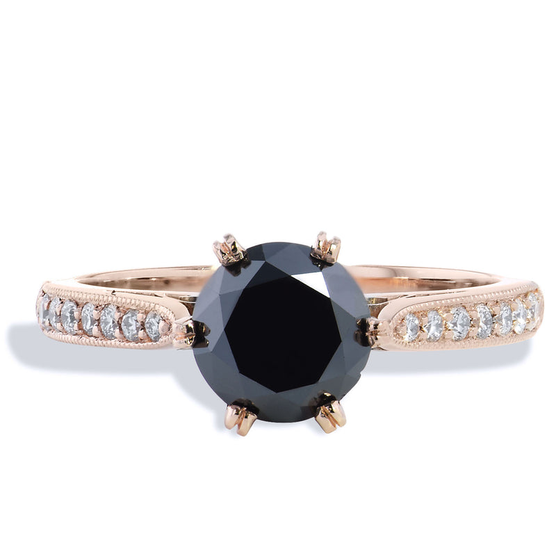 1.42 Black Diamond Engagement Ring Engagement Rings H&H Jewels