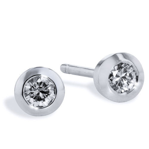0.15 Carat Diamond Bezel-Set Stud Earrings Earrings H&H Jewels