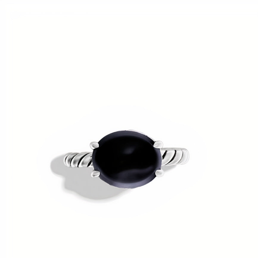 David Yurman Color Classics Ring with Black Onyx Rings Estate & Vintage