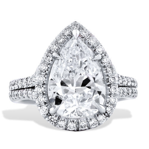 4.01 Carat Pear Shaped Diamond Ring Rings H&amp;H Jewels