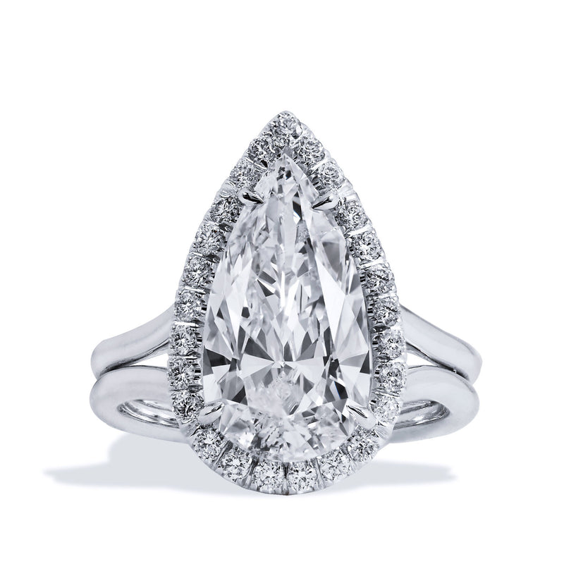 Pear Shaped Diamond Engagement Ring Rings H&H Jewels