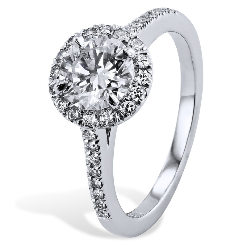 Round Brillant Cut Diamond Engagement Ring Rings H&H Jewels