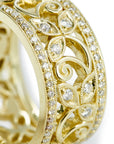 Yellow Gold And Diamond Garden Ring Rings H&H Jewels