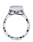 Cushion Cut Diamond Trellace Engagement Ring Rings H&H Jewels