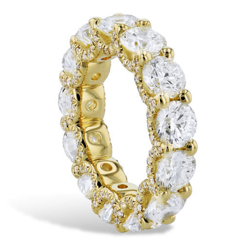 18 Karat Yellow Gold And Diamond Eternity Band - Alternate View 3