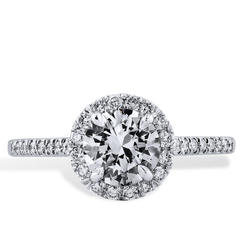 Round Brillant Cut Diamond Engagement Ring Rings H&H Jewels