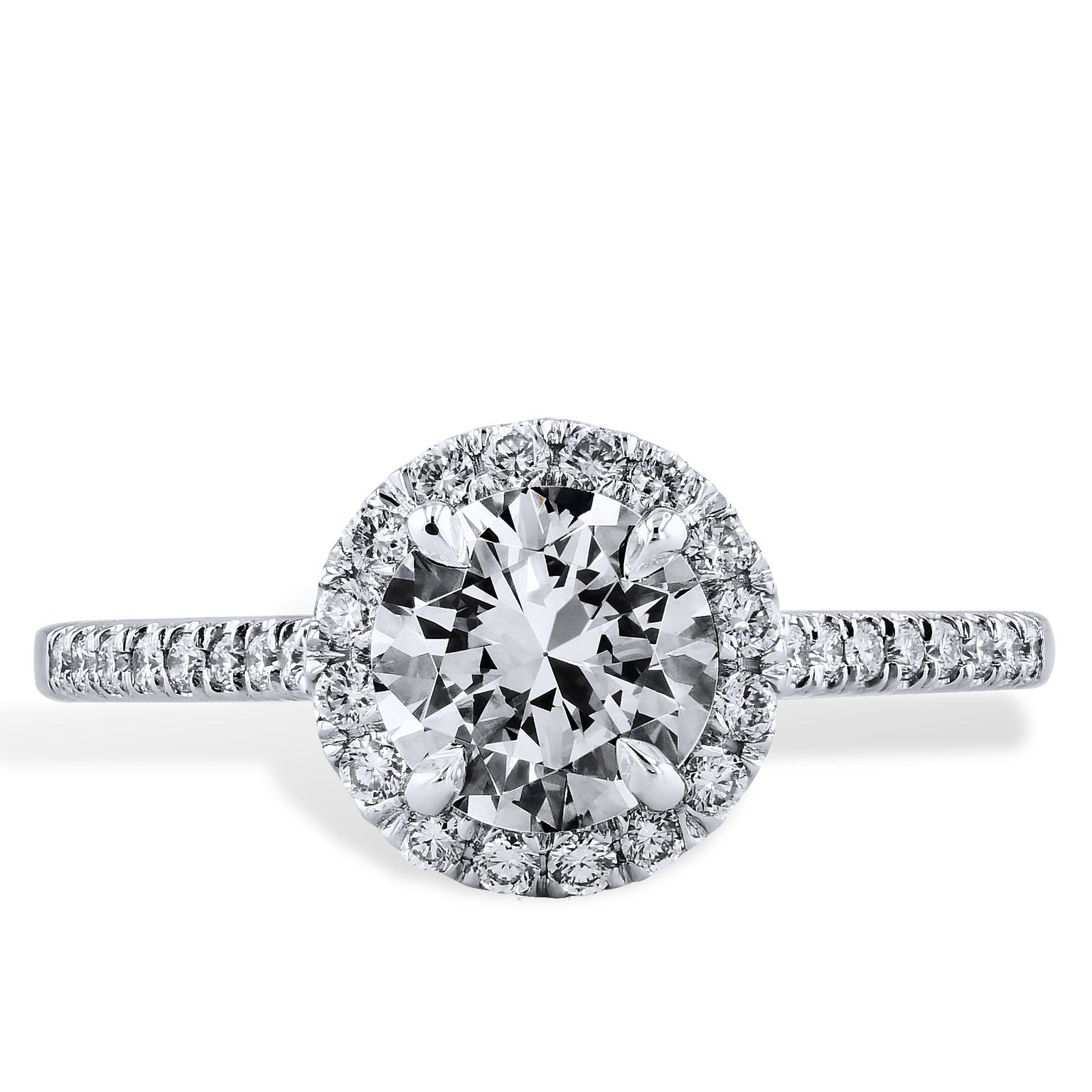 Round Brillant Cut Diamond Engagement Ring Rings H&amp;H Jewels