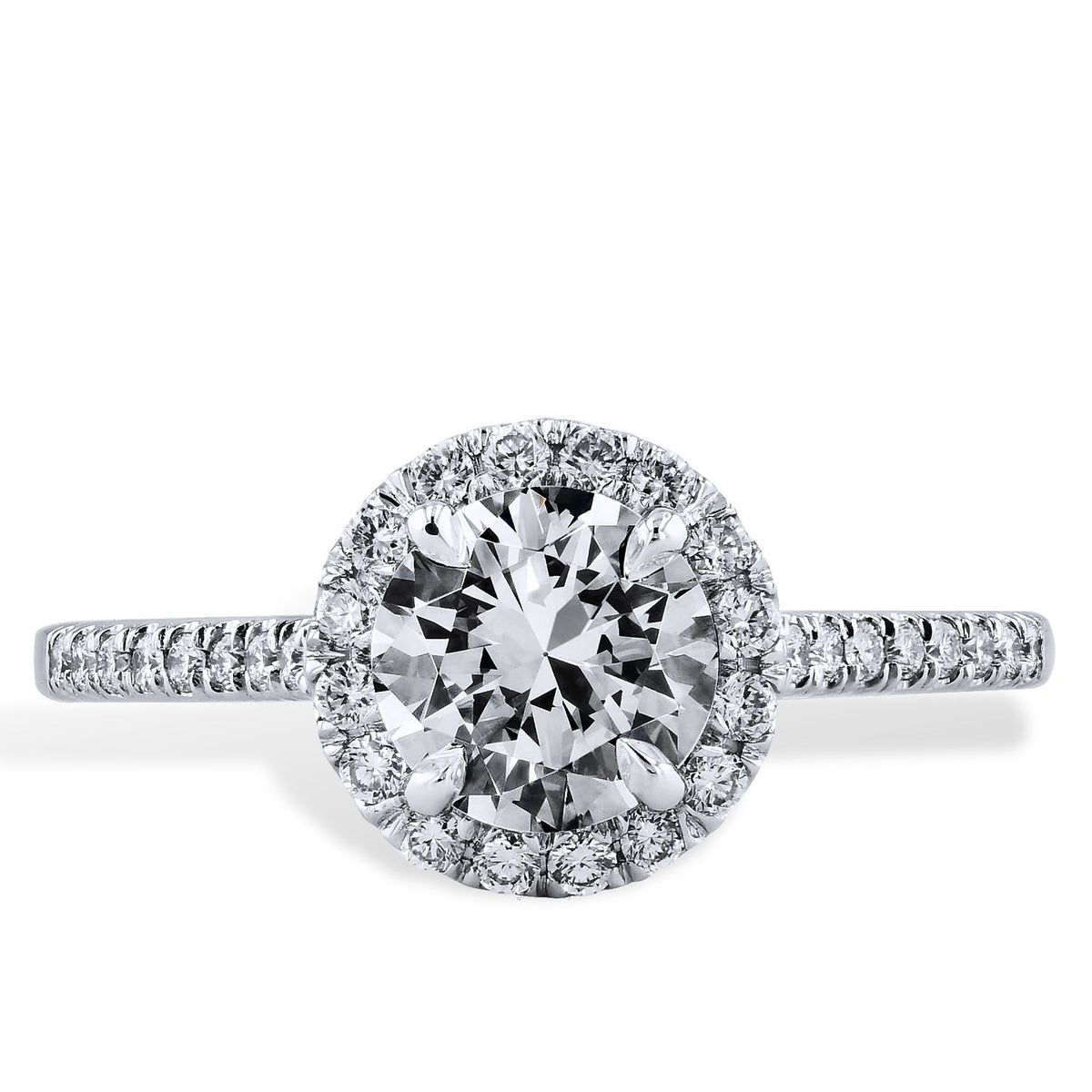 Round Brillant Cut Diamond Engagement Ring Rings H&H Jewels