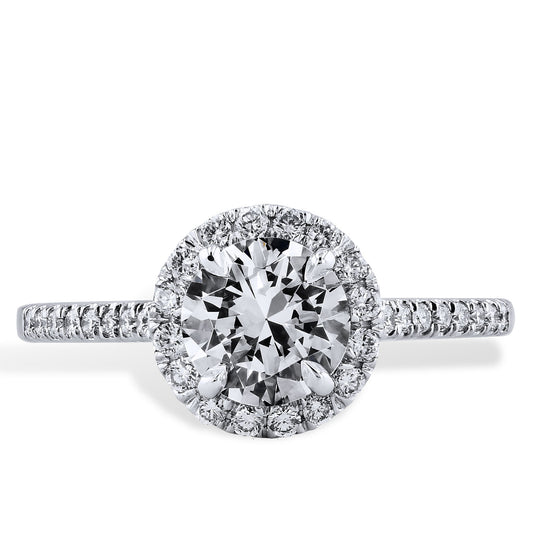 Round Brillant Cut Diamond Engagement Ring Rings H&H Jewels