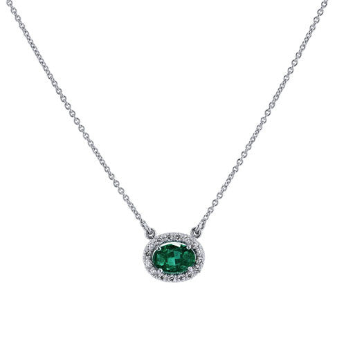 0.60ct Emerald Pendant Necklace Necklaces H&H Jewels