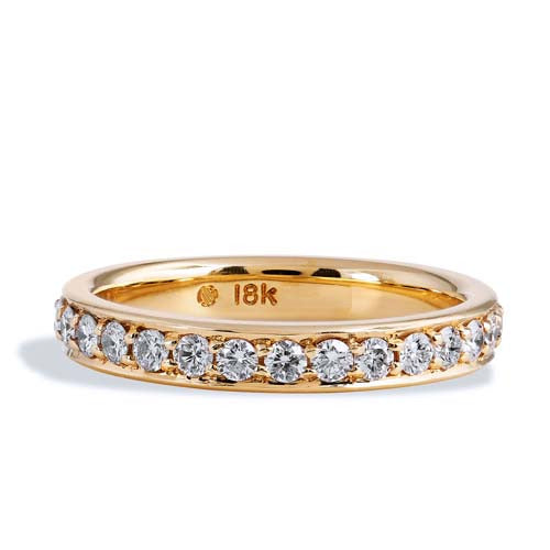 0.67 Carat Diamond 18 Karat Yellow Gold Band Ring Rings H&H Jewels