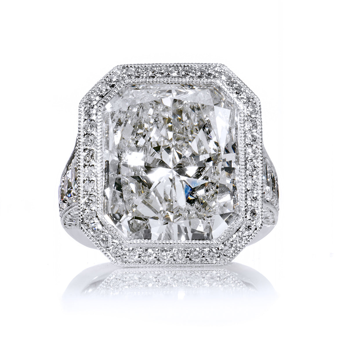 Large Cushion Cut Diamond Engagement