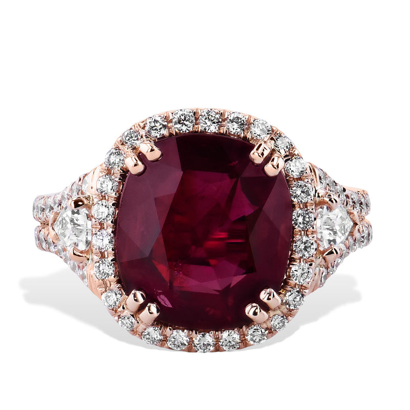 Rose Gold Ruby Ring Rings H&H Jewels