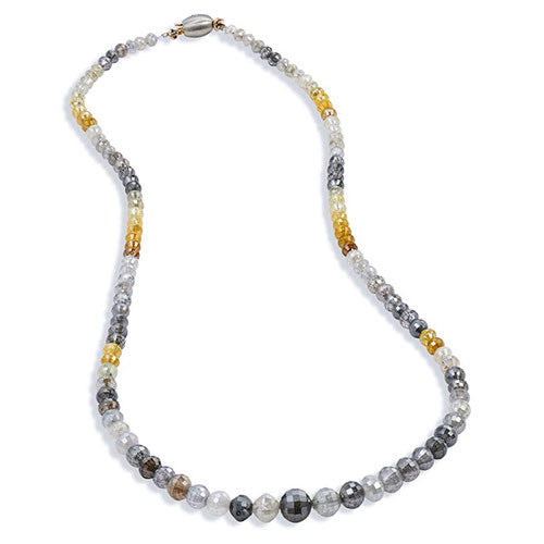 73.65 Carat Fancy Diamond Bead Necklace Necklaces H&H Jewels