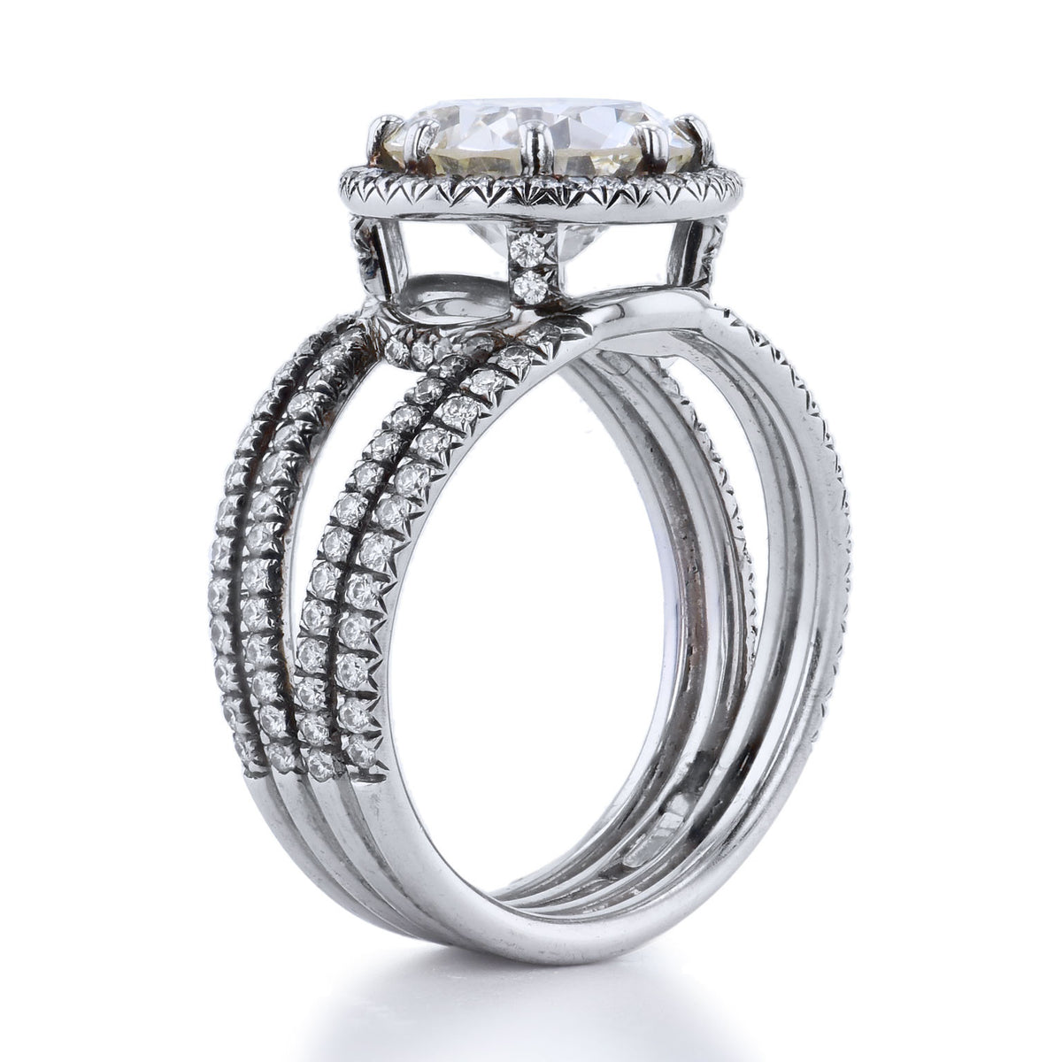 Round Diamond Split Shank Engagement - Alternate View 2