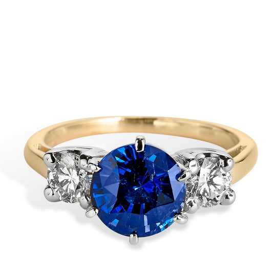 Blue Sapphire And Diamond Ring Rings H&H Jewels