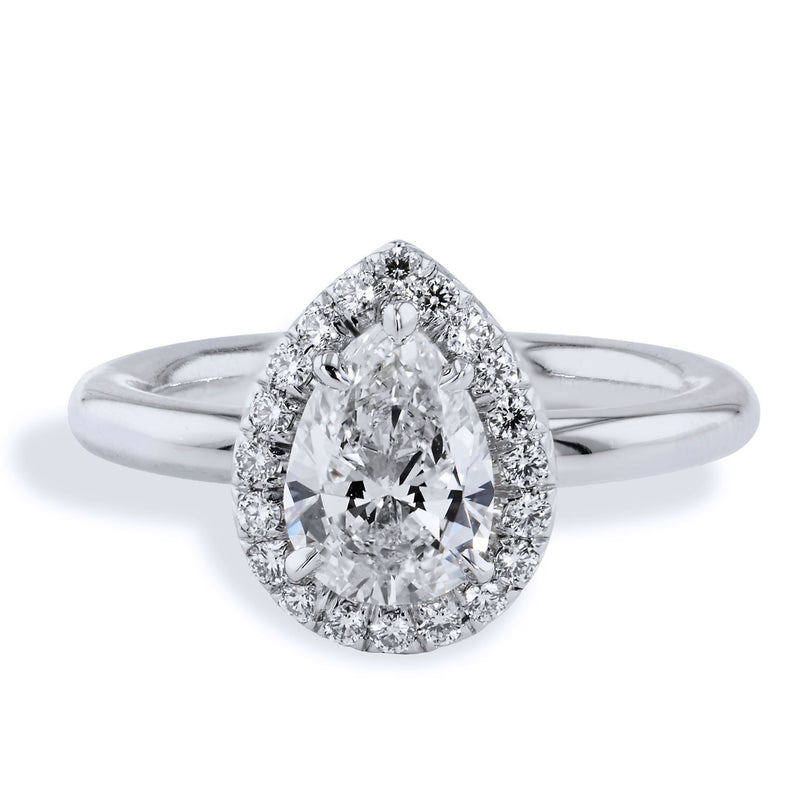 Pear Shaped Diamond Engagement Ring Rings H&H Jewels