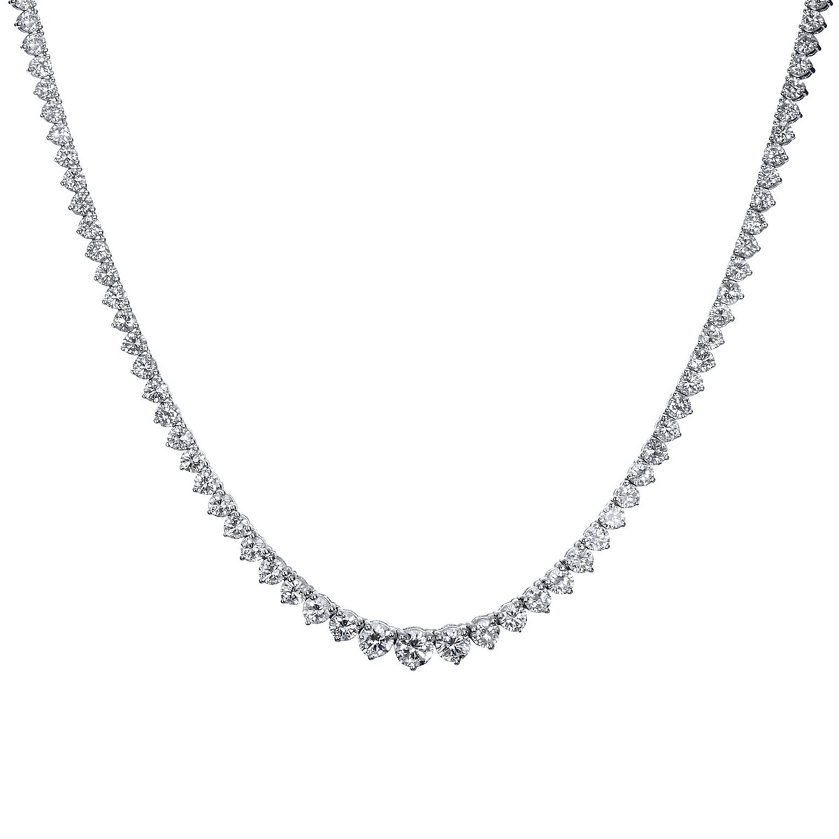 Graduated Diamond Riviera Necklace Necklaces H&H Jewels