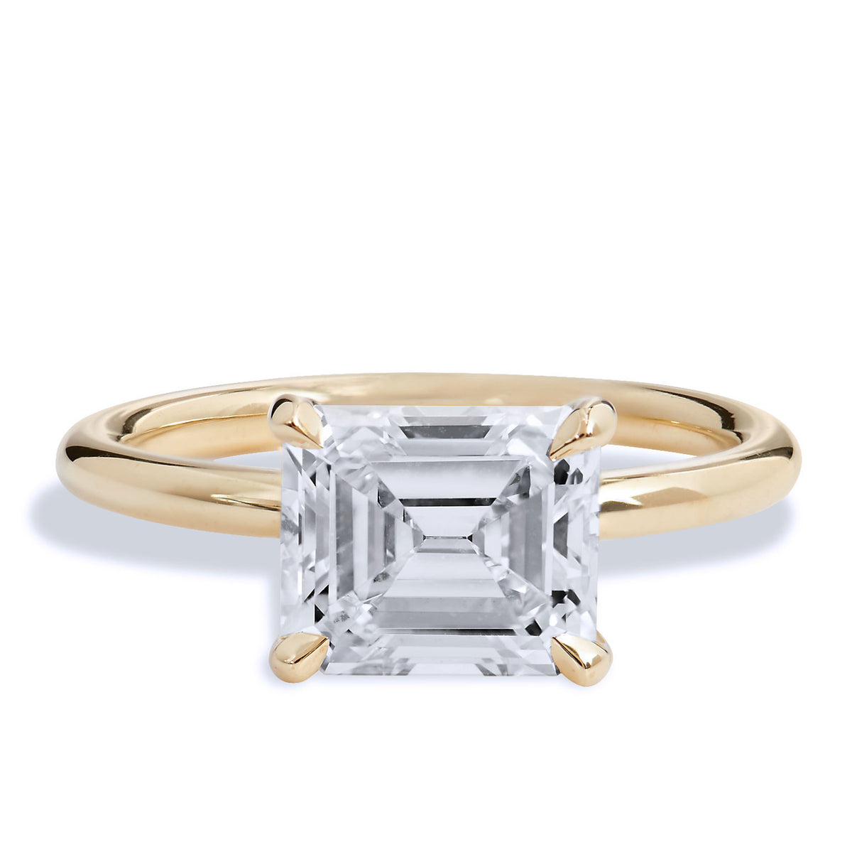 Emerald Cut Diamond Engagement Ring Rings H&H Jewels