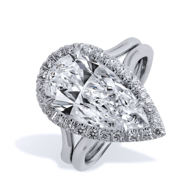 Pear Shaped Diamond Engagement Ring Rings H&H Jewels