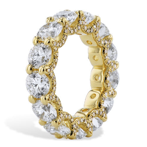 18 Karat Yellow Gold And Diamond Eternity Band - Alternate View 1