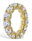 18 Karat Yellow Gold And Diamond Eternity Band Rings H&H Jewels
