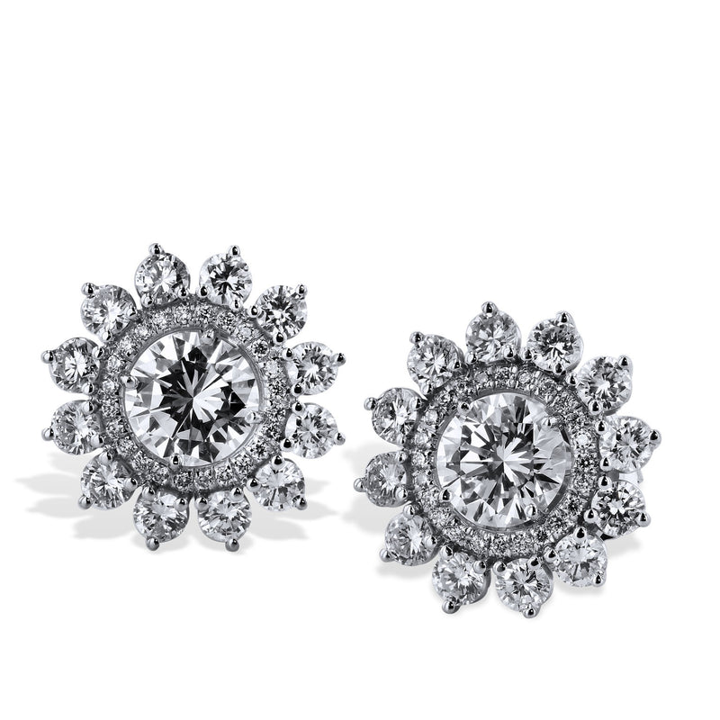 Ornate Diamond Stud Earrings Earrings H&H Jewels