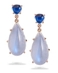 Geometric Moonstone Drop Earrings Earrings H&H Jewels