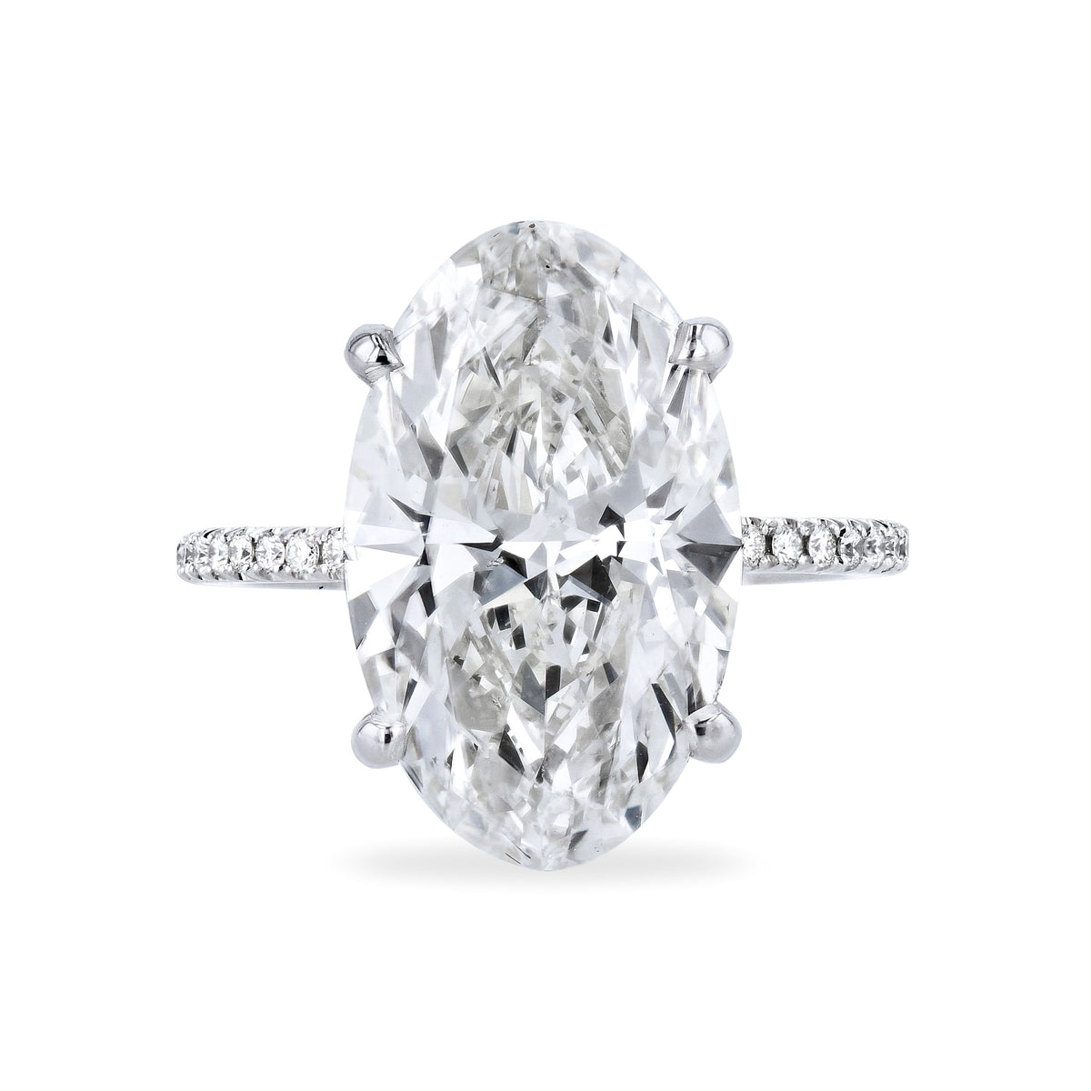 Oval Cut 8.47ct Diamond with Micro Pave Design Ring Engagement Rings H&H Jewels