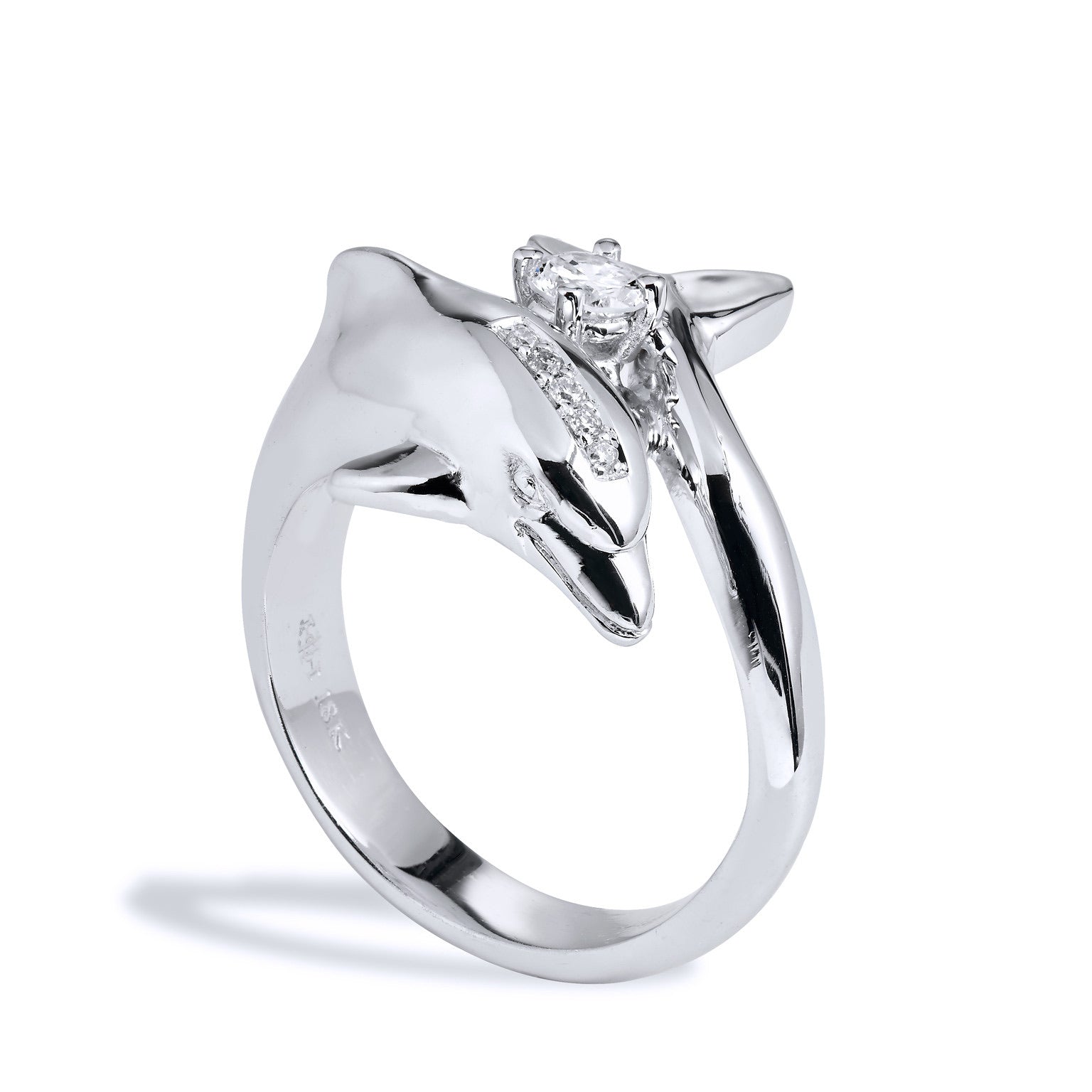 Diamond Dolphin Ring Rings H&amp;H Jewels