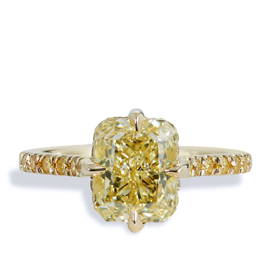 Yellow Diamond Engagement Ring Rings H&H Jewels