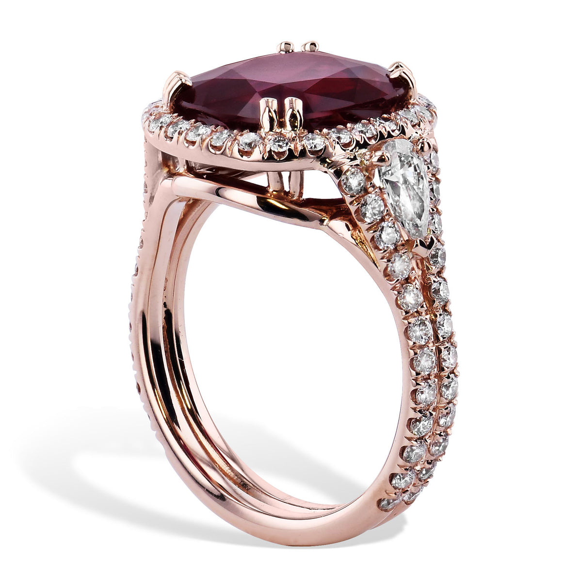 Rose Gold Ruby Ring - Alternate View 1