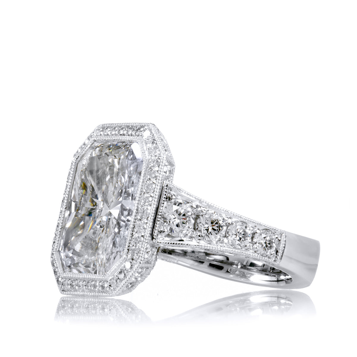 Large Cushion Cut Diamond Engagement