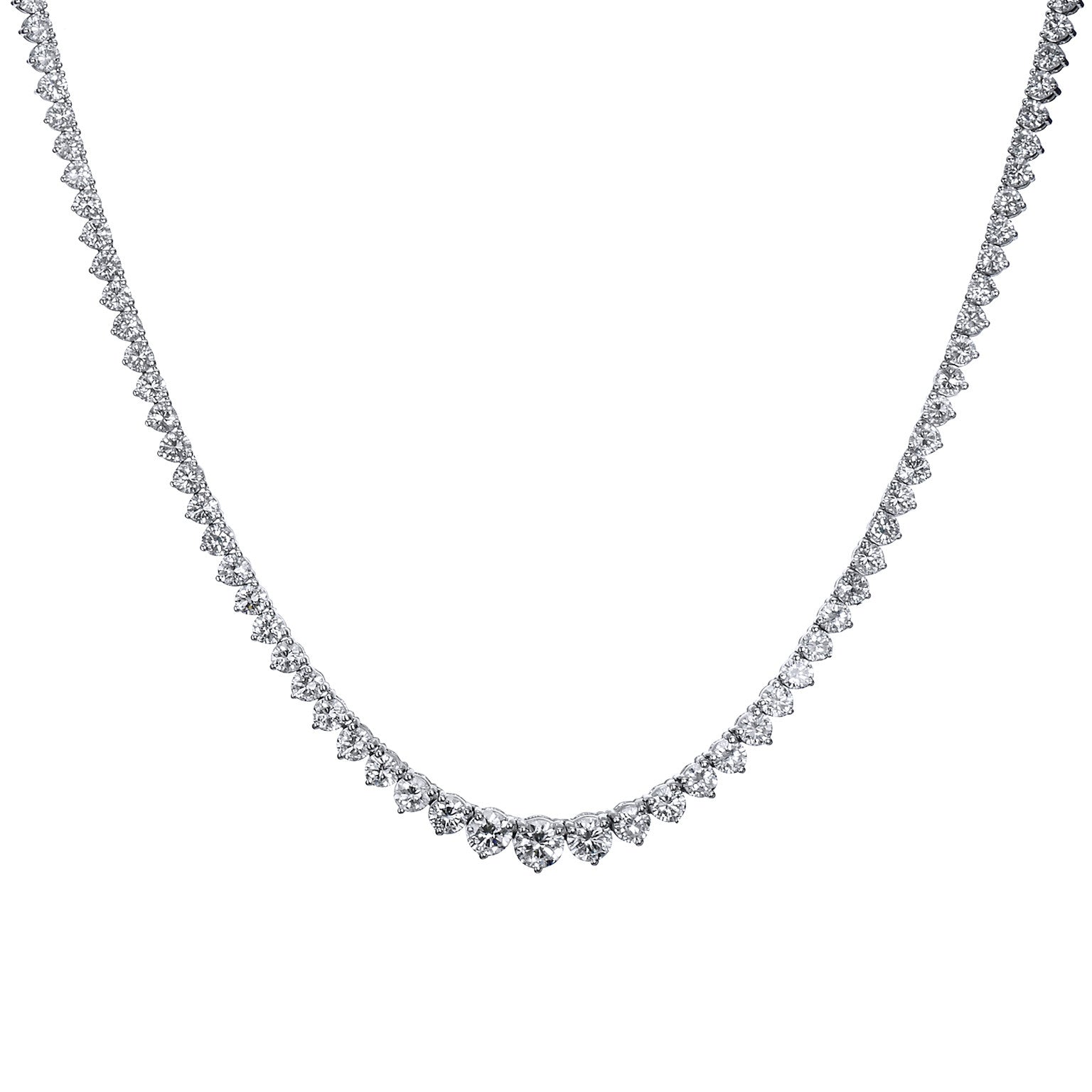 Graduating Diamond Riviera Necklace Necklaces H&amp;H Jewels