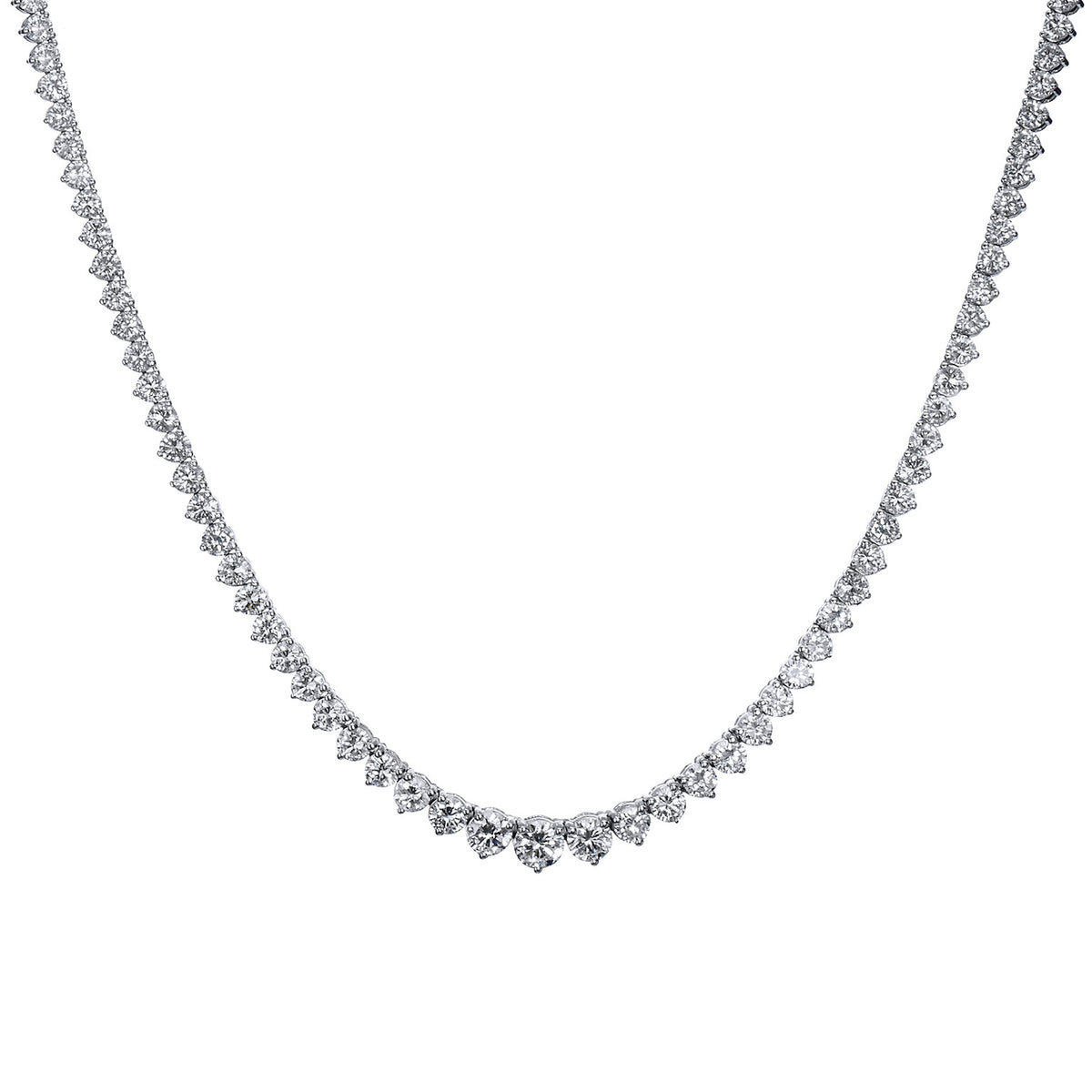 Graduating Diamond Riviera Necklace Necklaces H&H Jewels